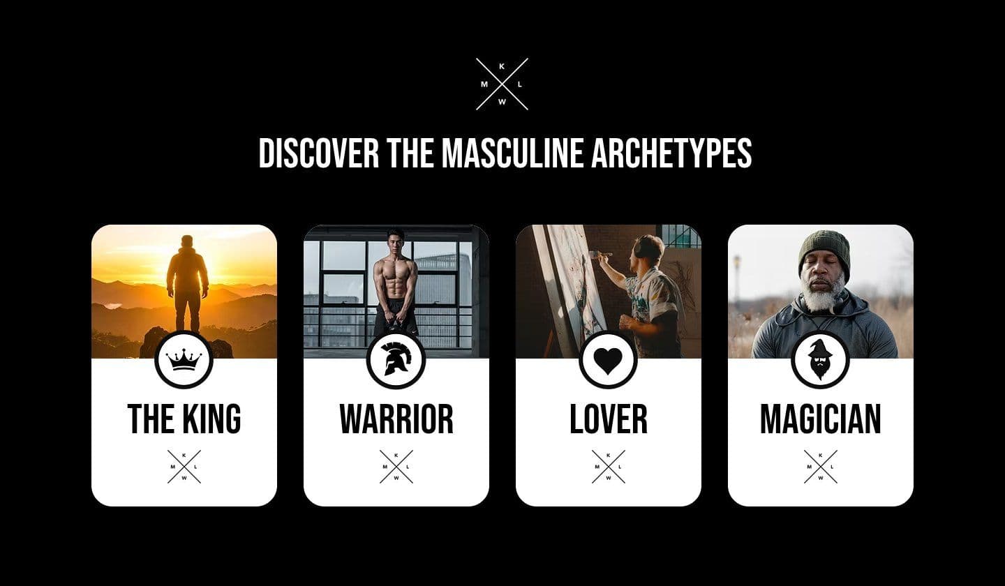 The new archetypes section: four rounded cards, each with a photo, its own icon, and the name in bold type.